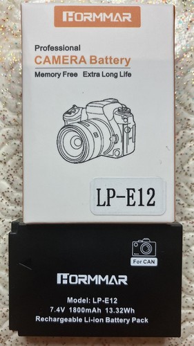 New e12 battery - for, canon