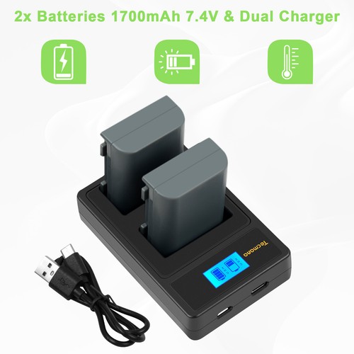 2pcs 2lh battery dual - nb-2lh, battery+dual